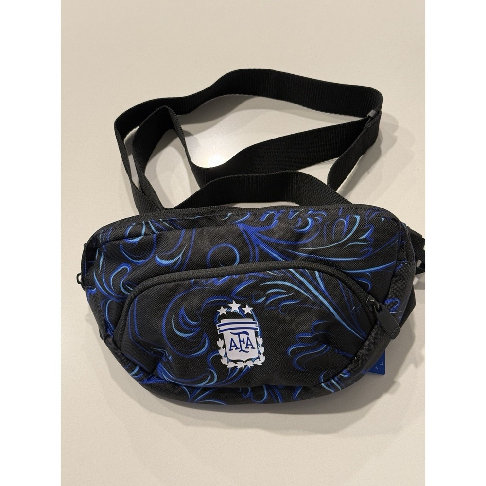 Adidas Argentina 26 Waist Bag Fanny Pack Black Lucid Blue Soccer AFA KE1381